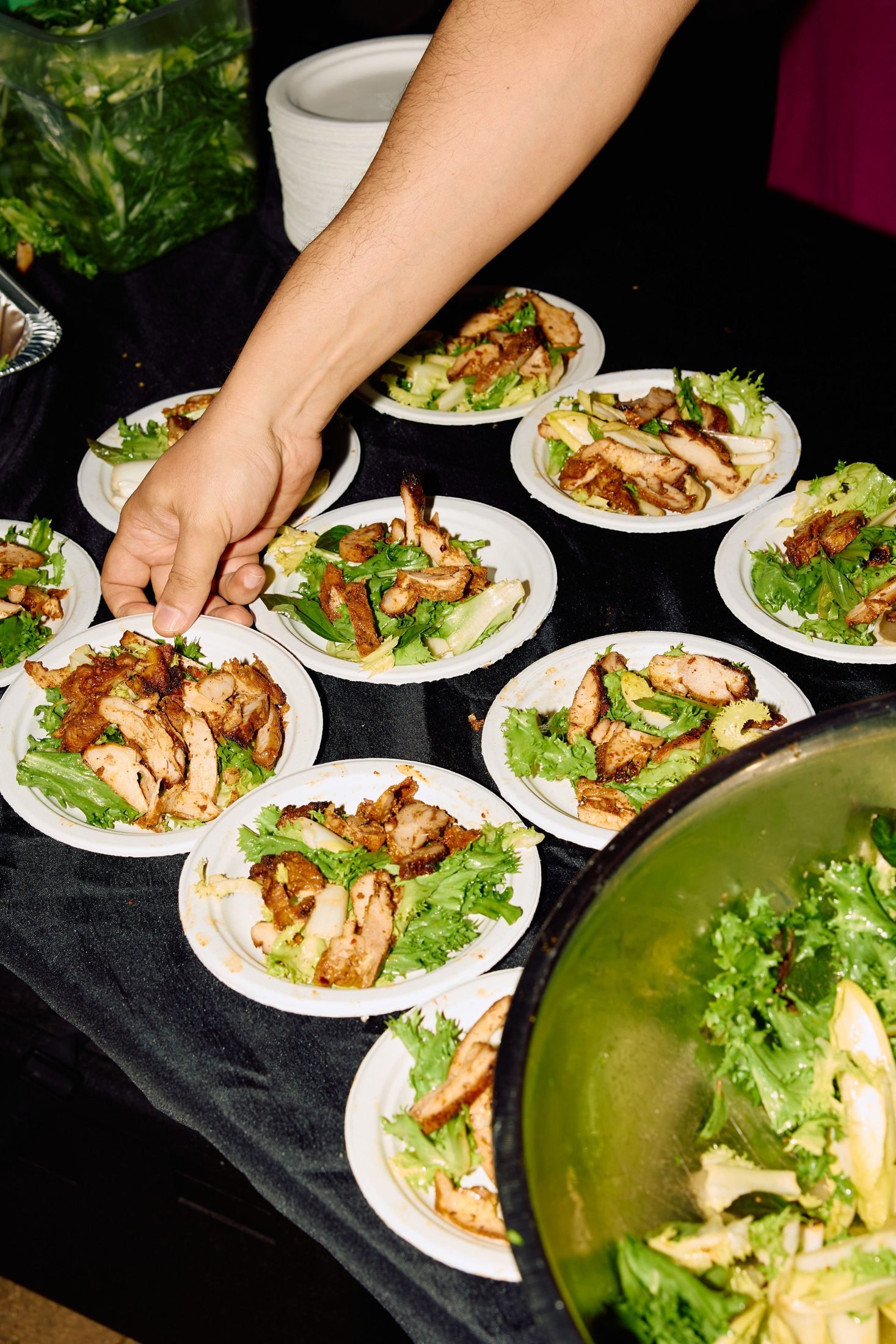 Plates spread at the Rosalynn x Rivian activation